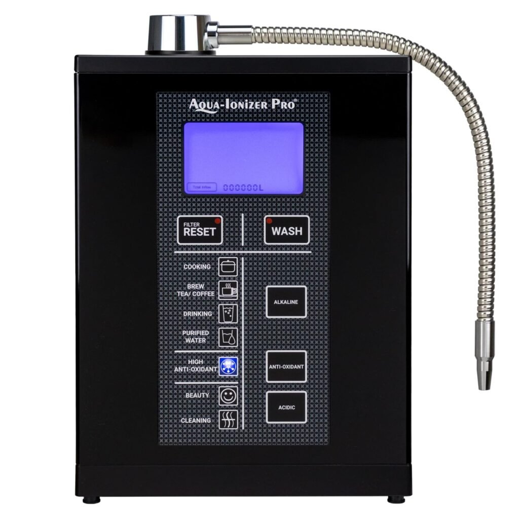 Aqua Ionizer Deluxe 9.5 Anti-Oxidant Boost Water Ionizer |Produces pH 3.0-11.5 Alkaline Water Filtration System| Up to -880mV ORP | Liters Per Filter | Water Settings Aqua Ionizer Deluxe 9.5 Anti-Oxidant Boost Water Ionizer |Produces pH 3.0-11.5 Alkaline Water Filtration System| Up to -880mV ORP | Liters Per Filter | Water Settings