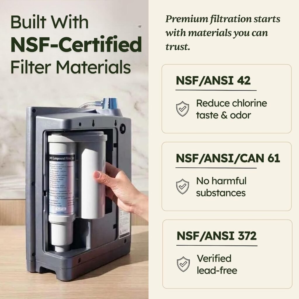 PL-MAX Under Sink Water Ionizer – Korean-Made Smart Touch Faucet System with Solid Platinum-Titanium Plates, DARC Self-Cleaning 5-Year Warranty PL-MAX Under Sink Water Ionizer – Korean-Made Smart Touch Faucet System with Solid Platinum-Titanium Plates, DARC Self-Cleaning 5-Year Warranty